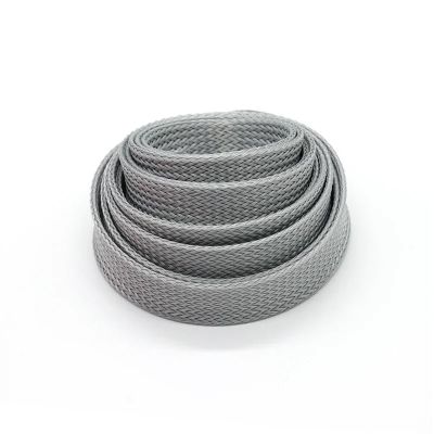 DJJSDMY Cable Sleeves Insulated Expandable Braided Sleeving Tight Wire Gland High Density Protection Cable Sleeve(Gray,25MM_10 Meters)