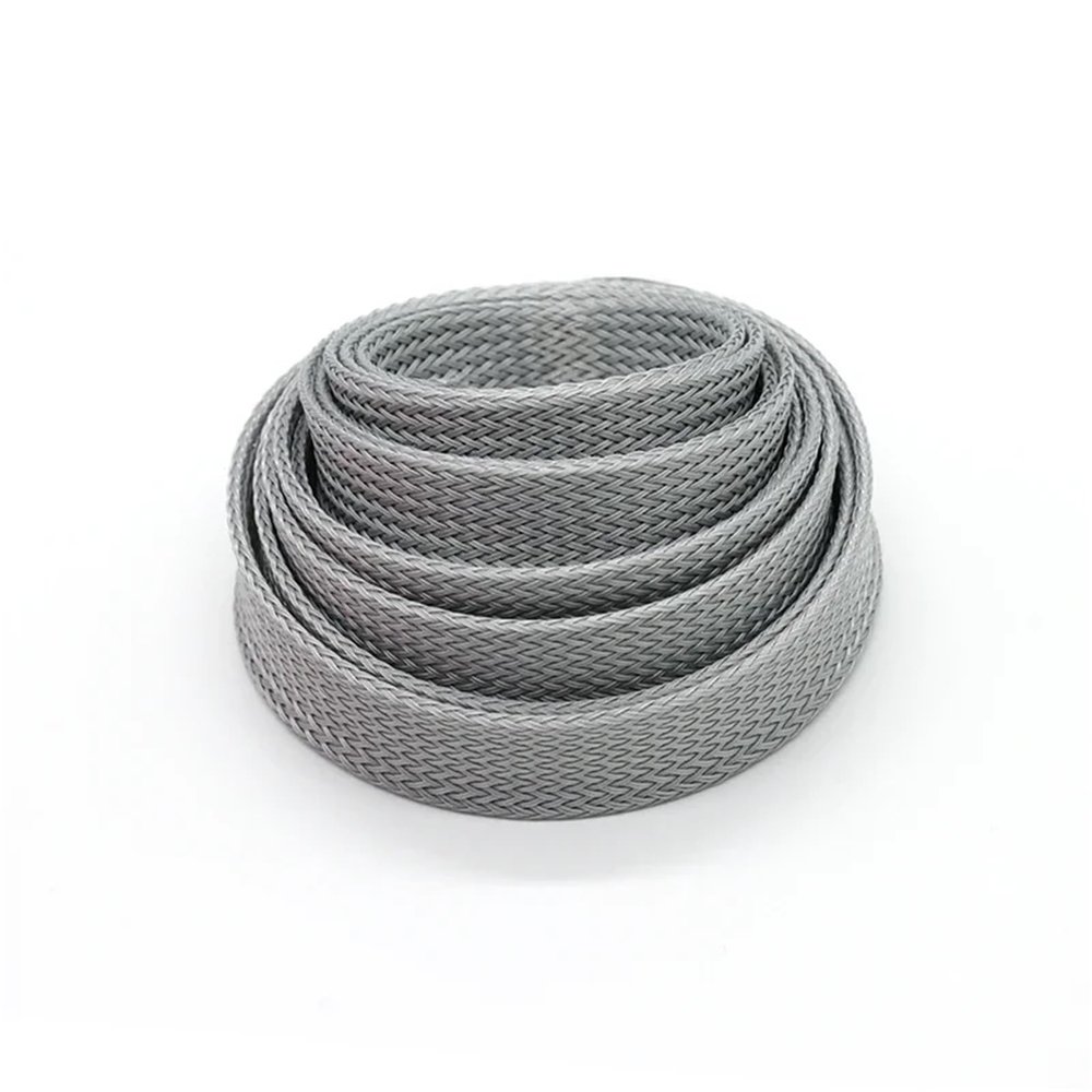 DJJSDMY Cable Sleeves Insulated Expandable Braided Sleeving Tight Wire Gland High Density Protection Cable Sleeve(Gray,25MM_10 Meters)