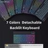 AnMengXinLing Keyboard Case for Galaxy Tab A11+ Plus/A9+ Plus 5G 11 Inch with Mouse, 7 Color Rainbow Backlight Magnetic Detachable Wireless Keyboard Mouse with S Pen Holder, Teal view 2