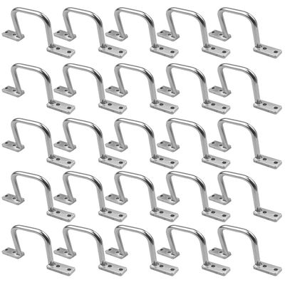 25Pcs 2 Inch D Rings, Aluminum Heavy Duty Distribution Rings for Managing and Organizing Electric Cables Wires, Silver