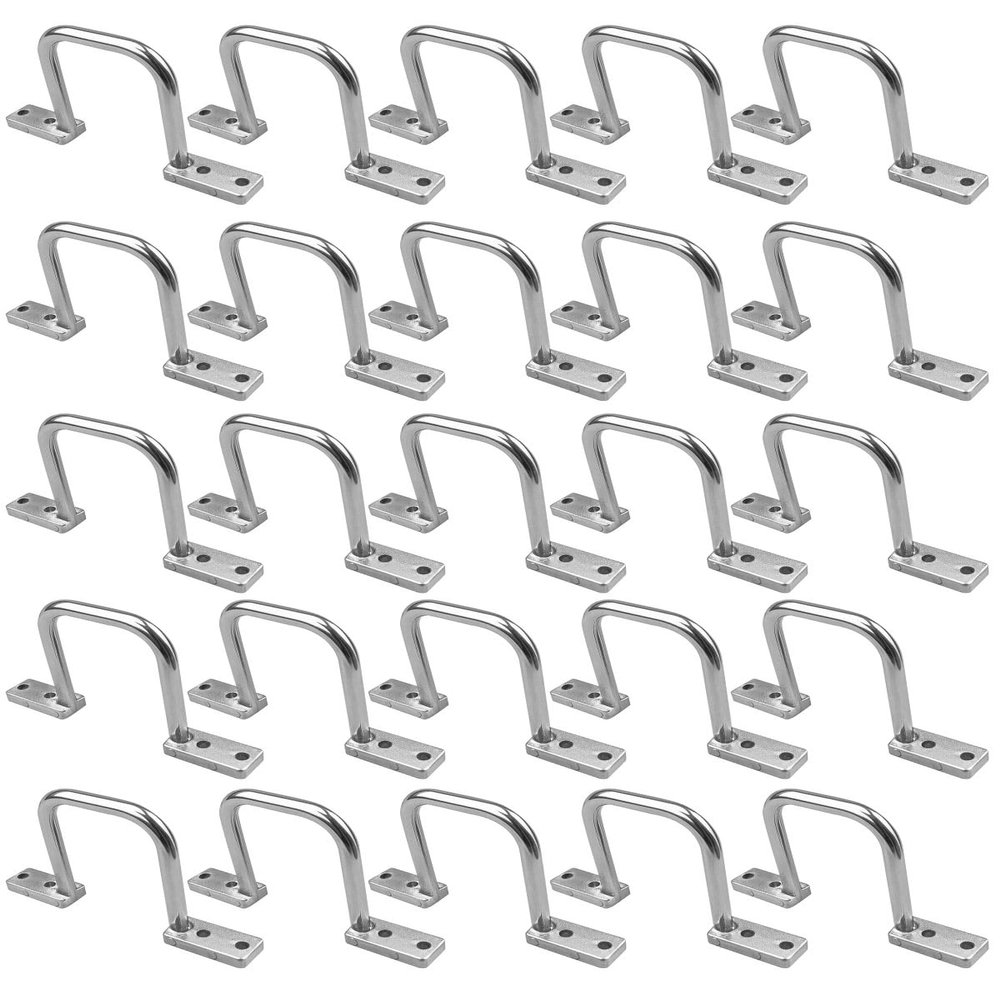 25Pcs 2 Inch D Rings, Aluminum Heavy Duty Distribution Rings for Managing and Organizing Electric Cables Wires, Silver
