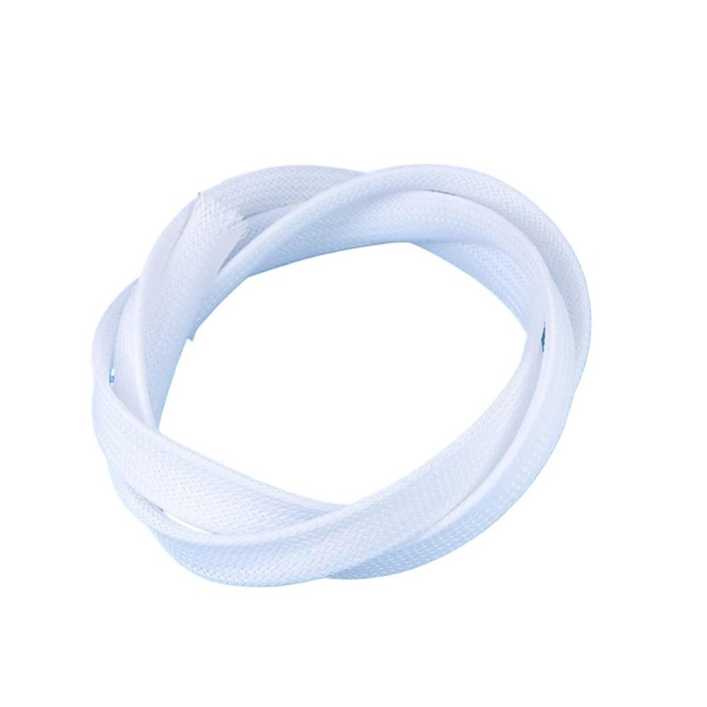 DJJSDMY Cable Sleeves Insulated Expandable Braided Sleeving Tight Wire Gland High Density Protection Cable Sleeve(White,10MM_10 Meters)