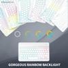 AnMengXinLing RGB Backlit Keyboard Case for Galaxy Tab S10 Lite/ S10 FE/ S9 FE/S9/S8/S7 with Mouse, Magnetic Detachable Wireless Keyboard Mouse,Lightweight Stand Cover with S Pen Holder,Sky Blue view 3