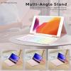 AnMengXinLing RGB Backlit Keyboard Case for Galaxy Tab S10 Lite/ S10 FE/ S9 FE/S9/S8/S7 with Mouse, Magnetic Detachable Wireless Keyboard Mouse,Lightweight Stand Cover with S Pen Holder,Sky Blue view 4