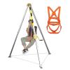 Emergency Rescue Tripod Kit, Aluminum Alloy Confined Space Tripod with 1200lb Winch, Self-Locking Device, Suitable for Fire Station Rescue Tripods (One Color, 120 view 1