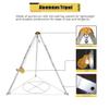 Emergency Rescue Tripod Kit, Aluminum Alloy Confined Space Tripod with 1200lb Winch, Self-Locking Device, Suitable for Fire Station Rescue Tripods (One Color, 120 view 4