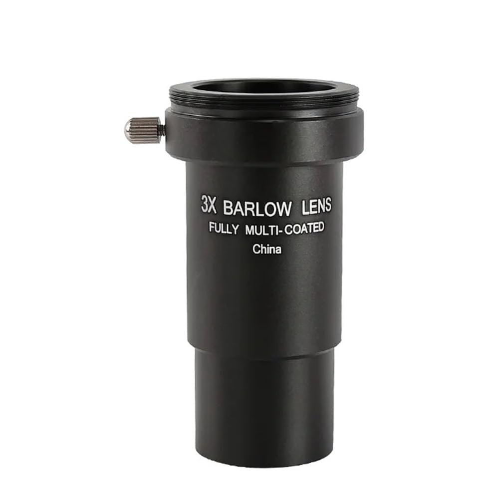 1.25inch 3X Barlow Lens Metal Multi-Coated Optics Telescope Eyepiece Accessories 1.25" 31.7mm with M42x0.75 Thread