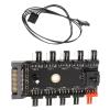 10x 4-pin PWM PC CPU Cooling Fan Hub SATA Interface Cooling Fan Splitter Controller Hub Accessory view 1