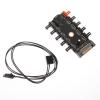 10x 4-pin PWM PC CPU Cooling Fan Hub SATA Interface Cooling Fan Splitter Controller Hub Accessory view 2