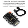 10x 4-pin PWM PC CPU Cooling Fan Hub SATA Interface Cooling Fan Splitter Controller Hub Accessory view 4