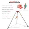 Emergency Rescue Tripod Kit - 7 Foot High Aluminum Tripod Kit for Confined Spaces, Strong Stability, Heavy Duty Confined Space Rescue Tripod with 2600/1800/1200 lbs Hoist Winch (2600 lbs W view 2