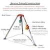 Emergency Rescue Tripod Kit - 7 Foot High Aluminum Tripod Kit for Confined Spaces, Strong Stability, Heavy Duty Confined Space Rescue Tripod with 2600/1800/1200 lbs Hoist Winch (2600 lbs W view 3