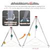 Emergency Rescue Tripod Kit - 7 Foot High Aluminum Tripod Kit for Confined Spaces, Strong Stability, Heavy Duty Confined Space Rescue Tripod with 2600/1800/1200 lbs Hoist Winch (2600 lbs W view 4