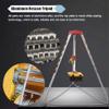 Aluminum Alloy Tripod for Conventional confined Spaces, Emergency Rescue Tripod System with 20 m Safety Rope, Multi-Function Tripod kit for Wellhead Exploration view 3