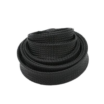 DJJSDMY Cable Sleeves Insulated Expandable Braided Sleeving Tight Wire Gland High Density Protection Cable Sleeve(Black,25MM_3.0 Meters)