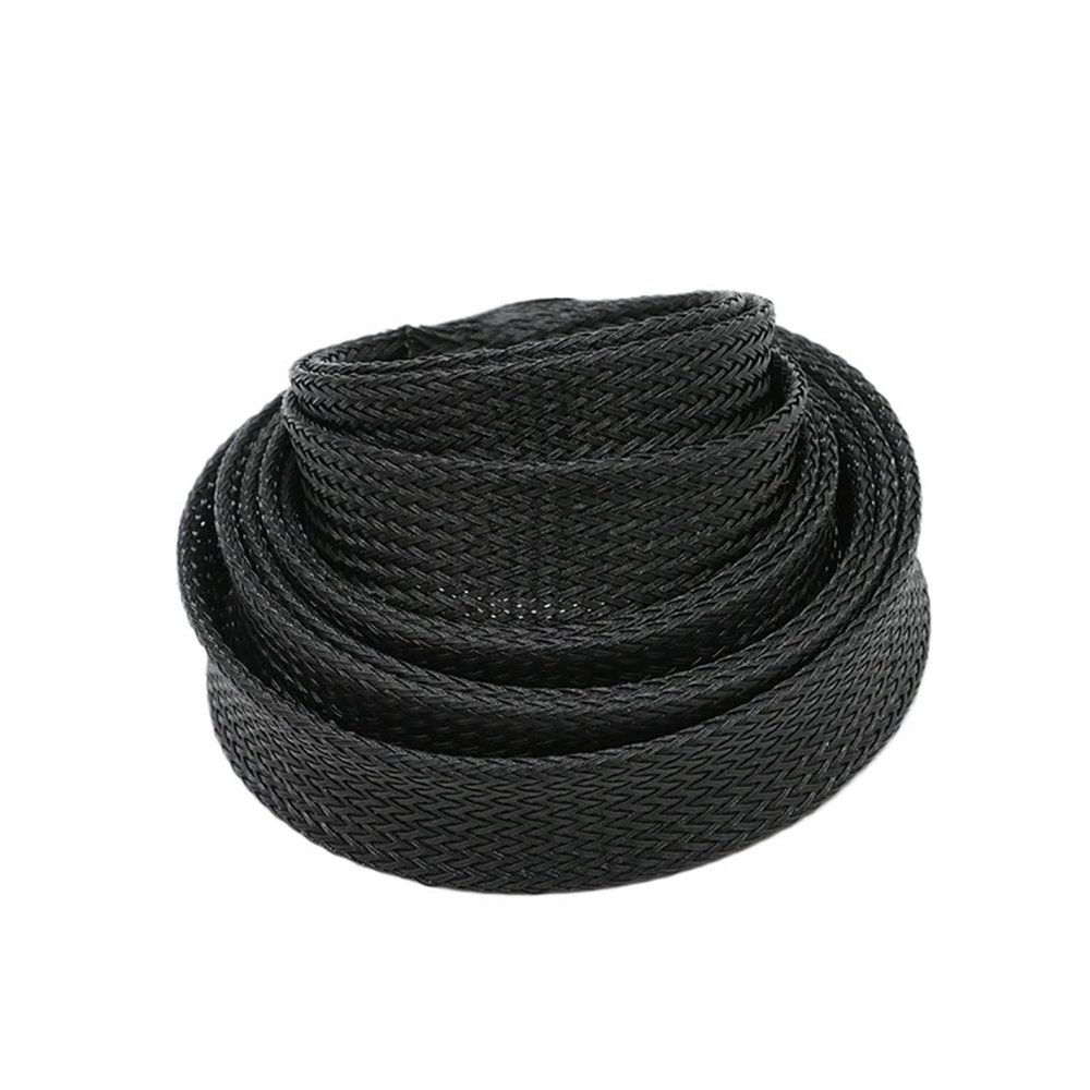 DJJSDMY Cable Sleeves Insulated Expandable Braided Sleeving Tight Wire Gland High Density Protection Cable Sleeve(Black,25MM_3.0 Meters)