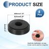 MECCANIXITY 4 Pcs Speaker Isolation Feet,30mmx8mm Plastic Foam Shock Absorption Base Pad Anti Vibration Amplifier Stand Feet Mat for Audio CD HiFi Home Theater Sound System, Black view 2
