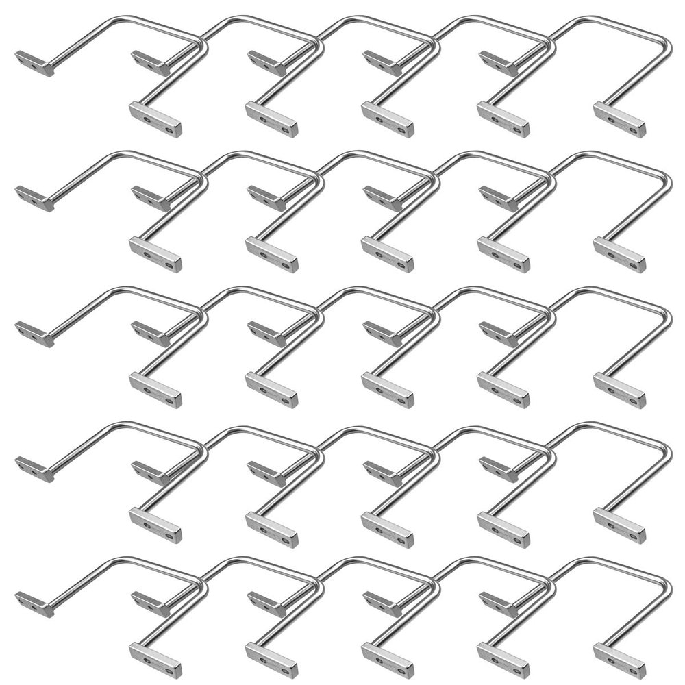 25Pcs 3 Inch D Rings, Aluminum Heavy Duty Distribution Rings for Managing and Organizing Electric Cables Wires, Silver