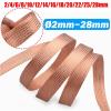 DJJSDMY Cable Sleeves Flat Pure Copper Braid Cable Bare Copper Braid Wire Ground Lead 2mm~28mm(28mm,2 Metre) view 2