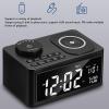Zunate BT Speaker with Wireless Charger, Digital Alarm Clock, Dual LED Display HiFi Sound, Wireless Charging Station with Built in Mic, Digital Alarm Clock (US Plug) view 4