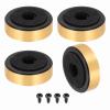 MECCANIXITY 4 Pcs Speaker Isolation Feet,47mmx15mm Plastic Foam Shock Absorption Base Pad Anti Vibration Amplifier Stand Feet Mat for Audio CD HiFi Home Theater Sound System, Gold view 1