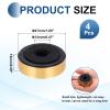 MECCANIXITY 4 Pcs Speaker Isolation Feet,47mmx15mm Plastic Foam Shock Absorption Base Pad Anti Vibration Amplifier Stand Feet Mat for Audio CD HiFi Home Theater Sound System, Gold view 2