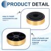 MECCANIXITY 4 Pcs Speaker Isolation Feet,47mmx15mm Plastic Foam Shock Absorption Base Pad Anti Vibration Amplifier Stand Feet Mat for Audio CD HiFi Home Theater Sound System, Gold view 3