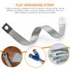 FOURUB Flat Tinned Copper Wires Shielding Sleeving,Wire Cable Braided Sleeve Shield Metal Ground Straps EMI/RFI Mesh Protect (Silver, 1/2"-50ft) view 3