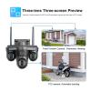 TWSYOXPR 6K 12MP WiFi IP Camera with Triple Lens, 10X Zoom, Three Screens, Outdoor PTZ & Motion Detection(EU Plug,6K Camera Add 32G) view 2