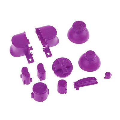 Purple Full Set L R ABXY Z Keypads Buttons with 3D Thumbsticks Caps for Gamecube Controller for NGC