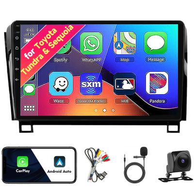 Car Radio Stereo for Toyota Tundra 2007-2013 & Toyota Sequoia 2008-2019, Android 13, 10.1" IPS Touch Screen Upgrade Dash Kit with CarPlay & Android Auto, GPS Navigation DSP SWC 5G WiFi 8 CORE 4+64GB