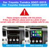 Car Radio Stereo for Toyota Tundra 2007-2013 & Toyota Sequoia 2008-2019, Android 13, 10.1" IPS Touch Screen Upgrade Dash Kit with CarPlay & Android Auto, GPS Navigation DSP SWC 5G WiFi 8 CORE 4+64GB view 2