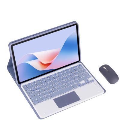 Magnetic Detachable Wireless Keyboard & Mouse Combo with Leather Cover for Lenovo Legion Y700 (2023) 8.8-inch Tablet  Full Wrapped Protection Case (Purple,Touch Pad and Mouse)