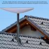 Adjustable Roof Mount for , Adjustable Roof Pole Satellite Mounting Stainless Steel Bracket, Includes Mounting Kit for Balcony Outdoor view 2