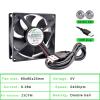 1PCS 40mm 50mm 60mm 70mm 80mm 92mm 120mm DC5V USB Connector Quiet Cooling Fan for DIY Cooling Router Game TV Box Power Supply(80x80x25mm Two Balls) view 2