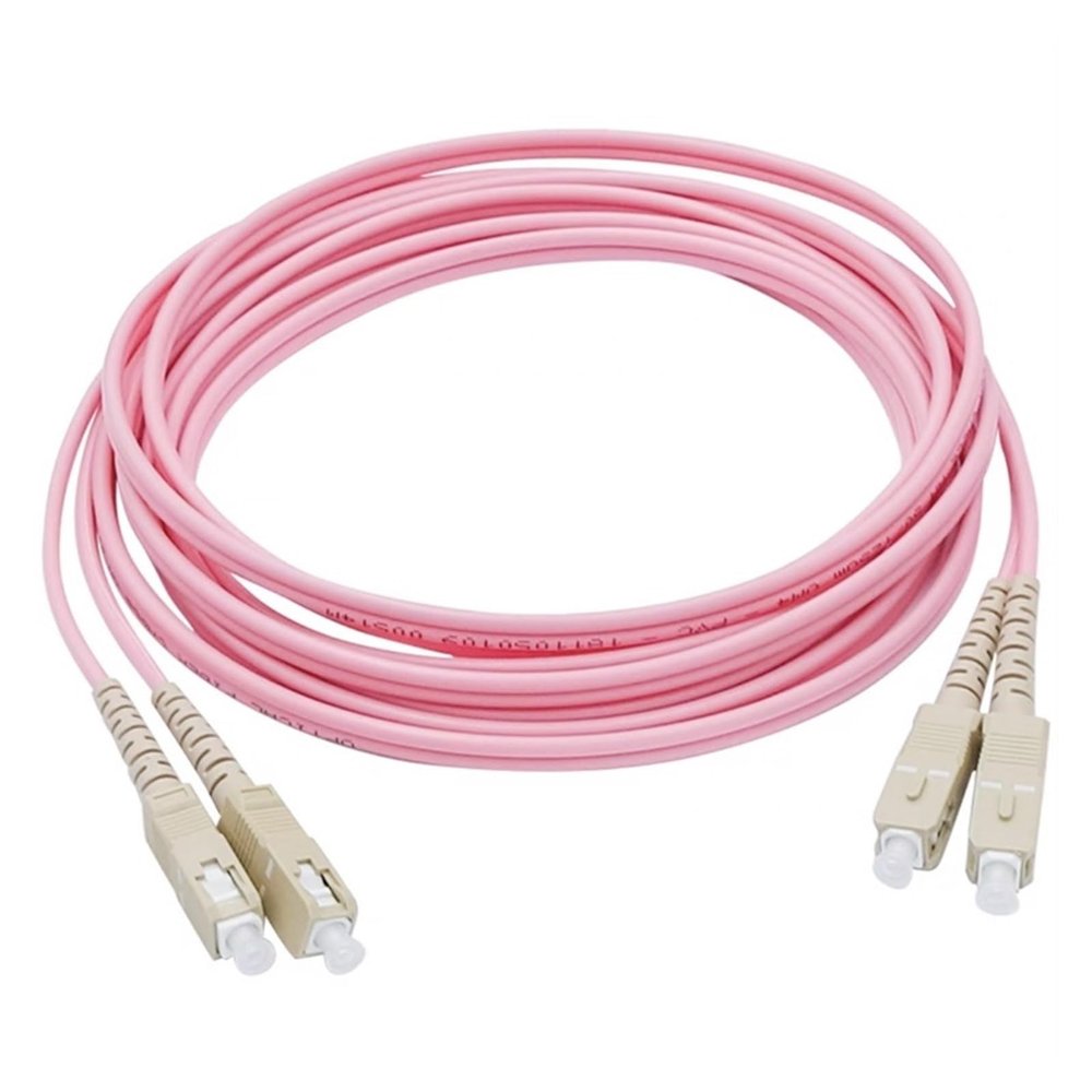 [100M OM4 Patch Cable] LC-LC Duplex 10 Gigabit Multimode Fiber Cable (LC-LC no clip 15m)