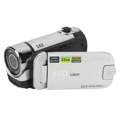 D90 Digital Camera, 1080P 16MP HD Digital Camera with 2.4 Inch Rotatable Screen, 16X Zoom Compact Travel Video Recorder with Fill Light (Black) (White) (Red) (Pink) (Silver)