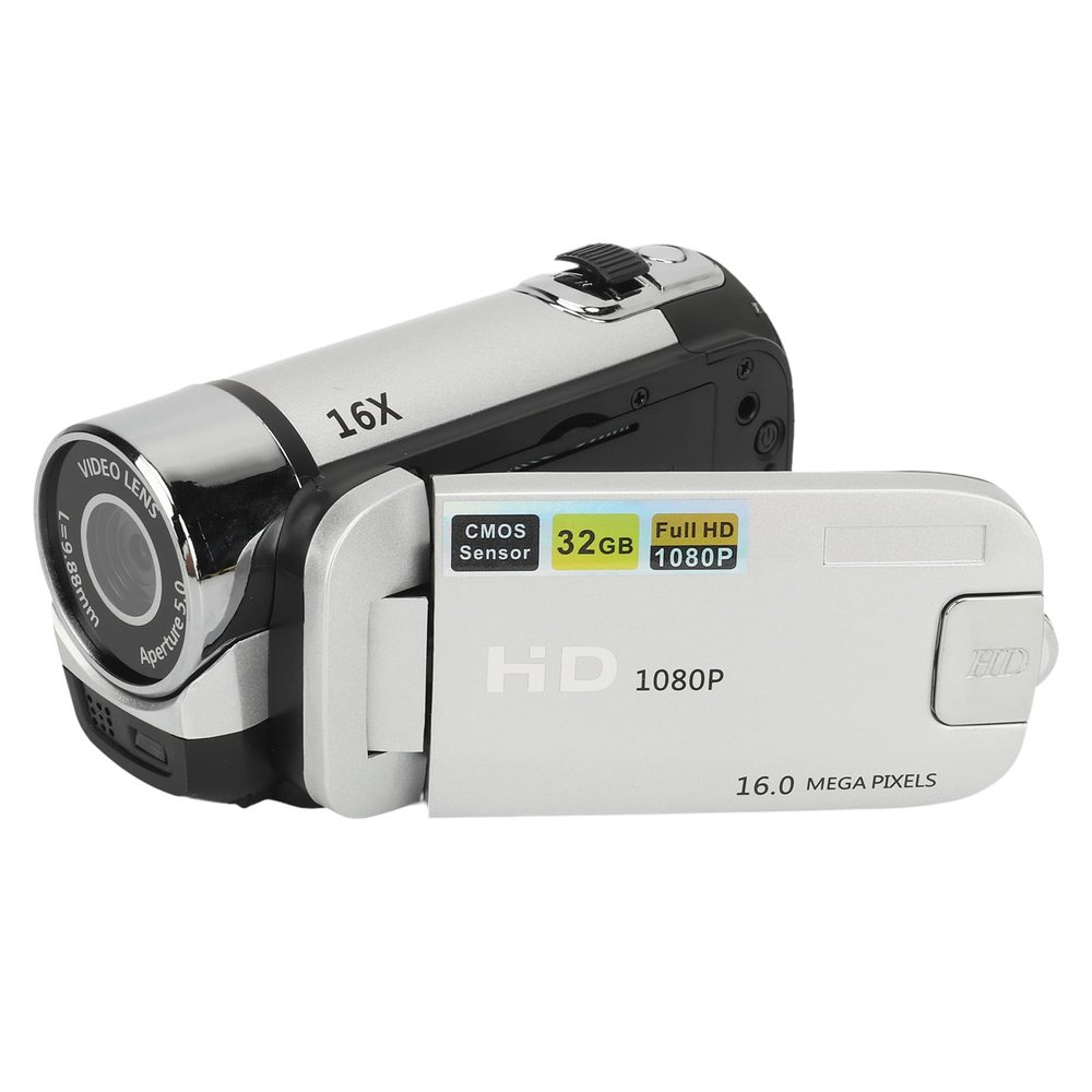 D90 Digital Camera, 1080P 16MP HD Digital Camera with 2.4 Inch Rotatable Screen, 16X Zoom Compact Travel Video Recorder with Fill Light (Black) (White) (Red) (Pink) (Silver)