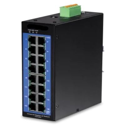TI-G160i - 16-Port Industrial Gigabit L2 Managed DIN-Rail Switch
