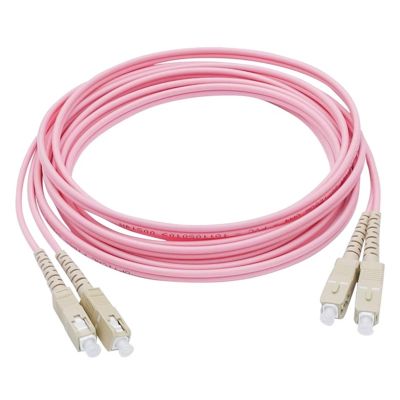[100M OM4 Patch Cord] LC-LC Duplex 10 Gigabit Multimode Fiber Optic Cable(LC-LC no clip 25m)