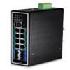 TI-PG1284i  12-Port Hardened Industrial Gigabit L2+ Managed PoE+ DIN-Rail Switch view 1