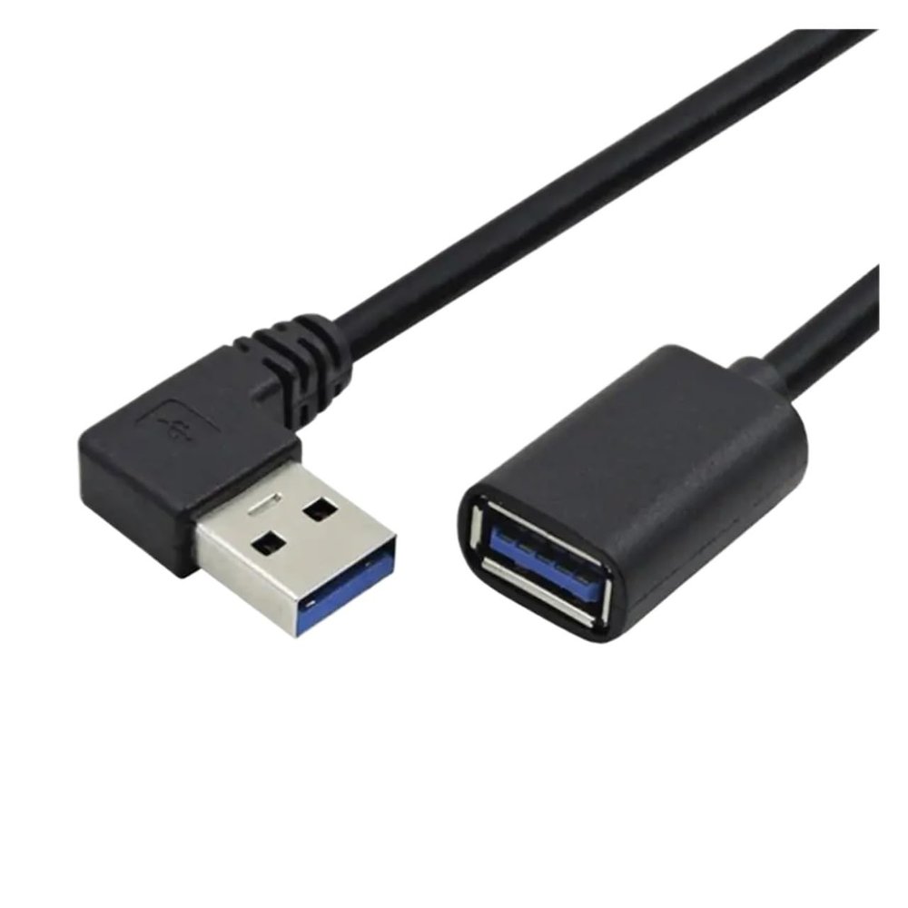 ACGTUY Extension Cable USB 3.0 Male to Female Right Angle 90 Degree USB Adapter UP/Down/Left/Right Cabo USB 0.2M(Style A)