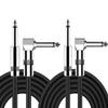 bodateng 1/4 Inch Right Angled to Straight Guitar Cable 6.35mm Male Instrument Mono 6.5mm Cord for Electric Guitar Mandolin Pro Audio(6.5 TS-2Packs,3m) view 1