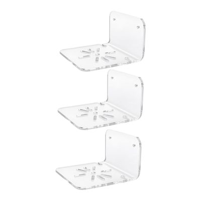 DIYEAH 3pcs Wall Mount Bracket Security Camera Shelf Acrylic Floating Camera Holder Wall Router Shelf
