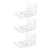 DIYEAH 3pcs Wall Mount Bracket Security Camera Shelf Acrylic Floating Camera Holder Wall Router Shelf view 1