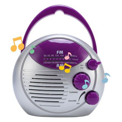 AM FM Shower Radio Built in Speaker,IPX4 Hanging Bathroom Radio,Portable AM FM Shower Radio with Clear Sound Quality with Rotating Knob for Easy Tuning and Volume Control