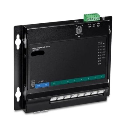 TI-PG102F  10-Port Industrial Gigabit PoE+ Front Access Switch with 240W PoE Budget and Hardened Design