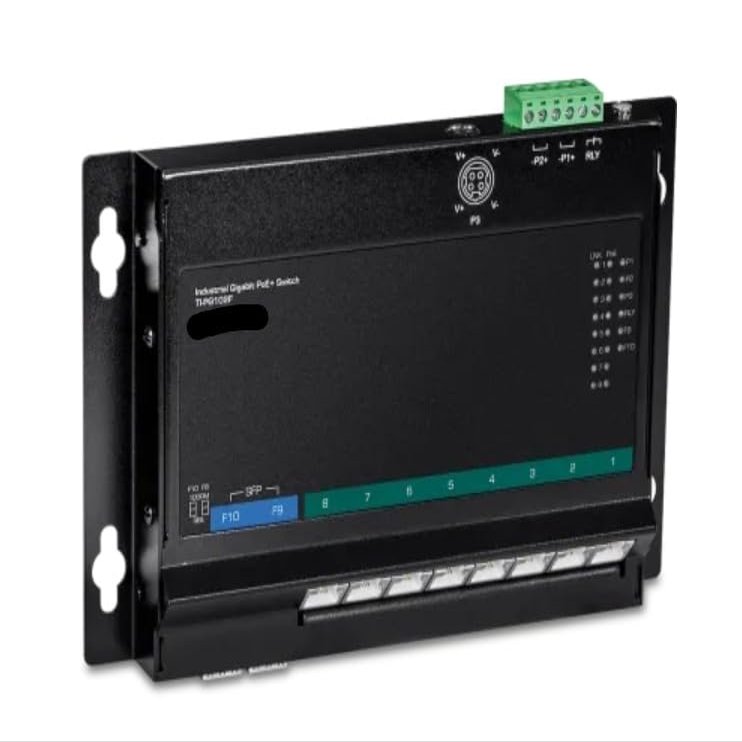 TI-PG102F  10-Port Industrial Gigabit PoE+ Front Access Switch with 240W PoE Budget and Hardened Design