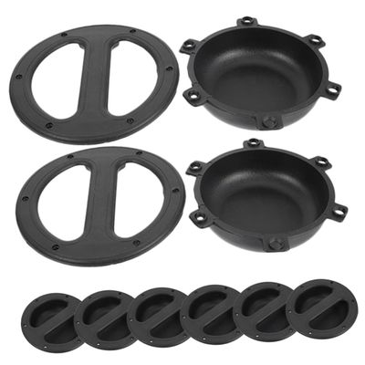 ARTIBETTER 8pcs Round Speaker Handle Pulls Replaced Cabinet Handles for Audio Speakers Heavy Duty Pulls Accessory
