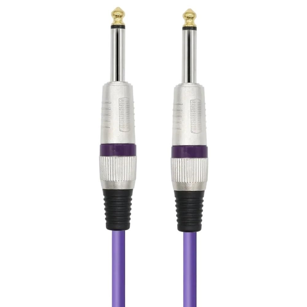 6.35 Guitar Cable Ja-ck Male to Male 1/4 Inch Instrument Audio Cable 6.5mm to 6.5mm Gold-Plated Aux Cables for Guitar Mixer So On(Purple M-M,12m)